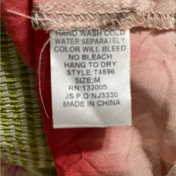 Entro Tie Dye Lace Fringe Cami Size Medium - Picture 5 of 6